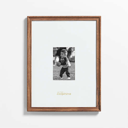 NFL Miami Dolphins Halifax Acacia Wood 4x6 Picture Frame