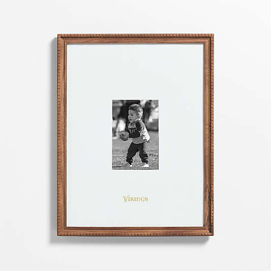 NFL Minnesota Vikings Halifax Acacia Wood 4x6 Picture Frame