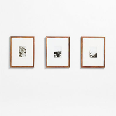 View Halifax Acacia Wood 4x6 Picture Frame with Interchangeable Mats - Set of 3 details