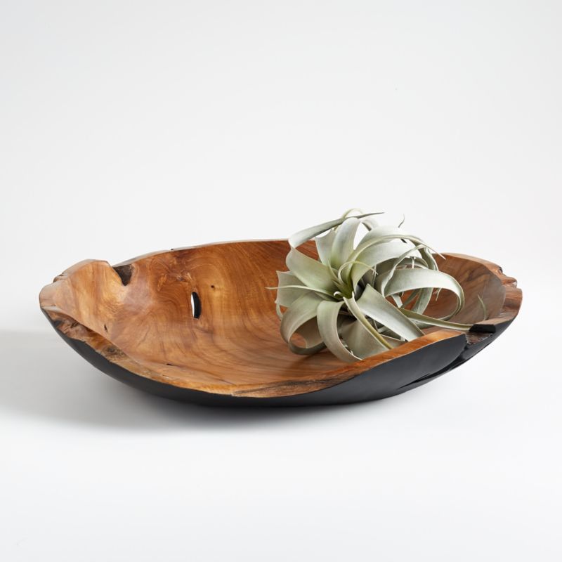 Hallen Reclaimed Wood Centerpiece Bowl + Reviews | Crate & Barrel