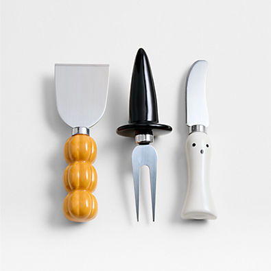 View Halloween Cheese Knives, Set of 3 details