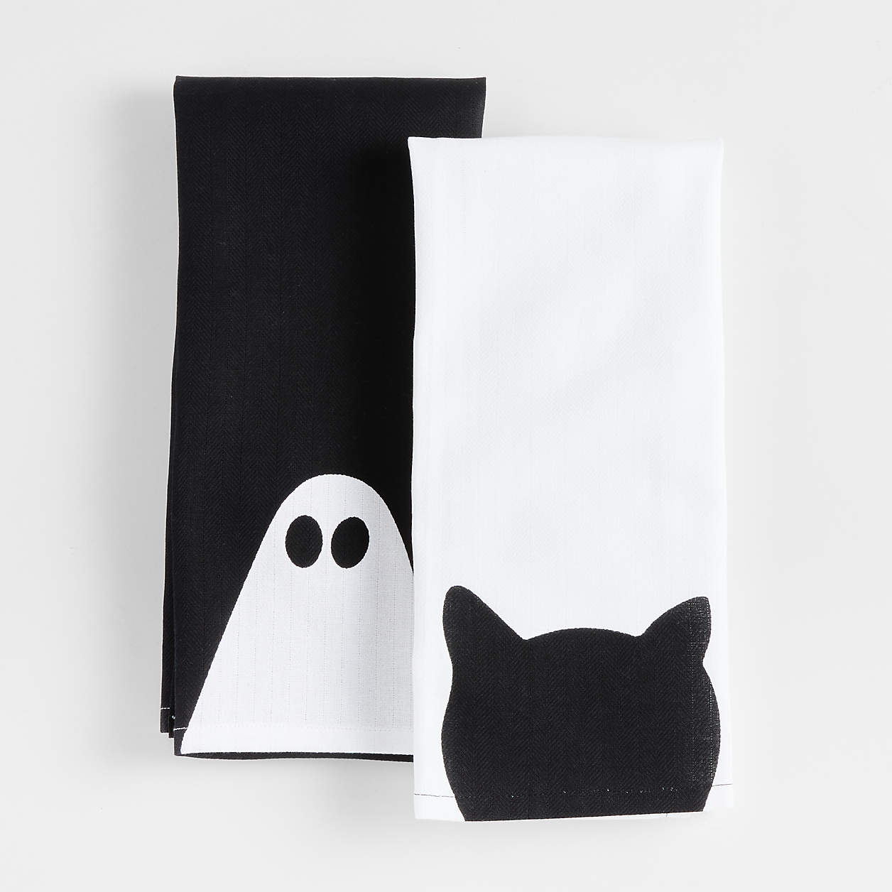 Halloween Organic Cotton Dish Towels, Set of 2