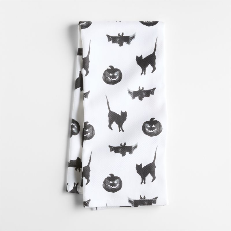 Halloween Microprint Organic Cotton Kitchen Towel - image 0 of 3