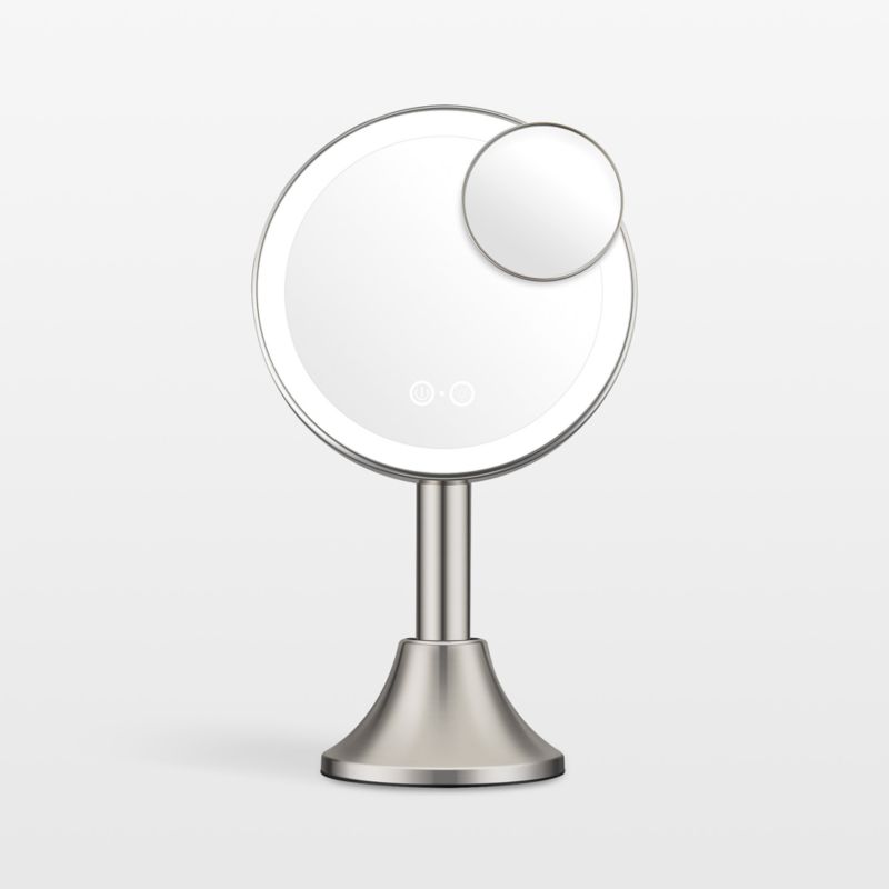 Halo LED Rechargeable Brushed Nickel Vanity Mirror - image 0 of 3