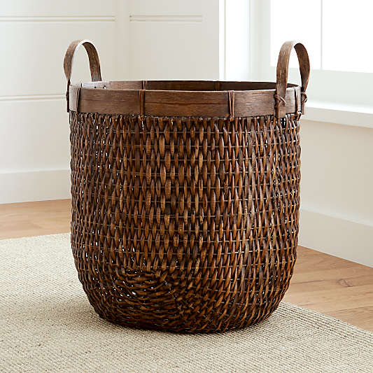 Halton Oval Rattan Basket Tall