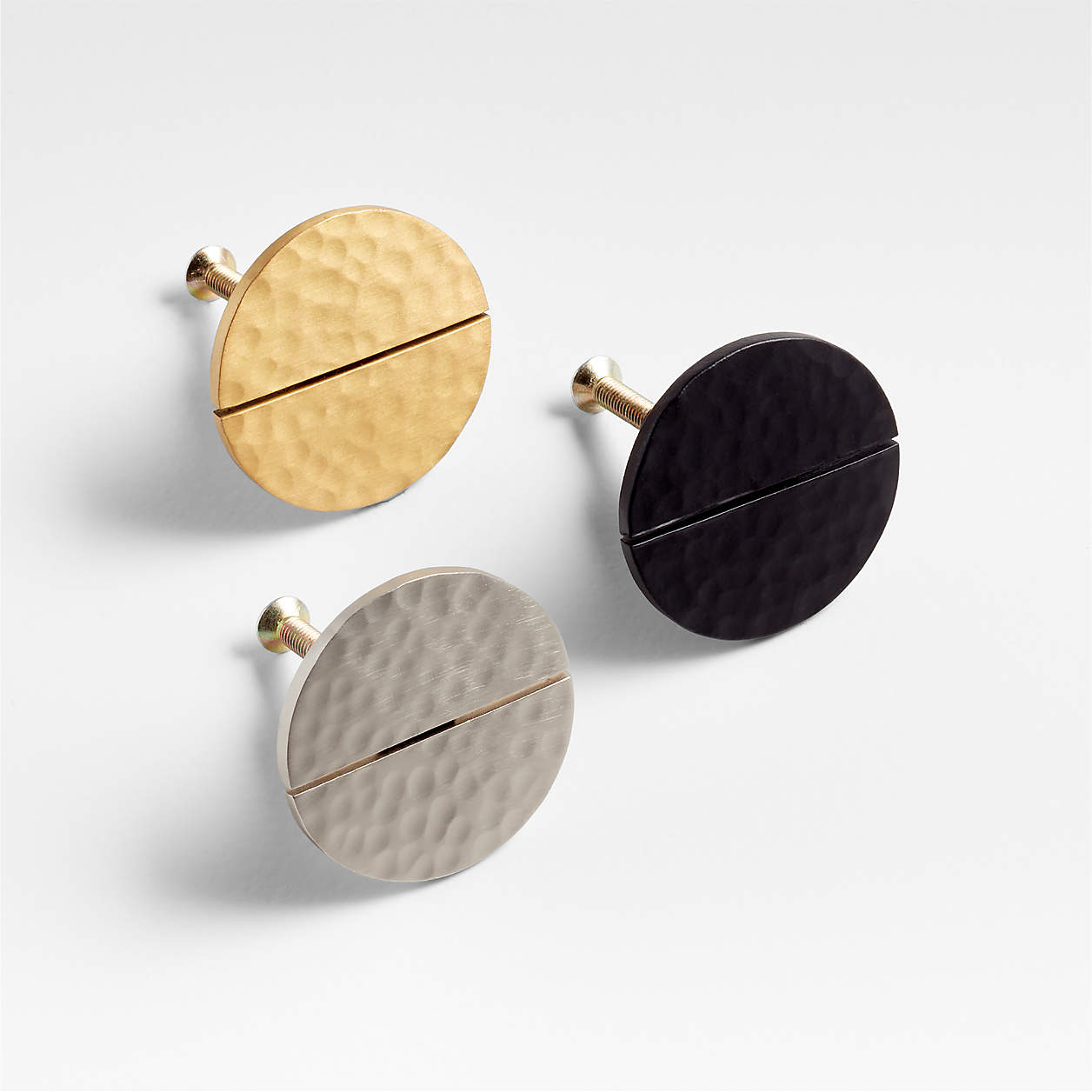 Hammered Brushed Knobs Crate & Barrel