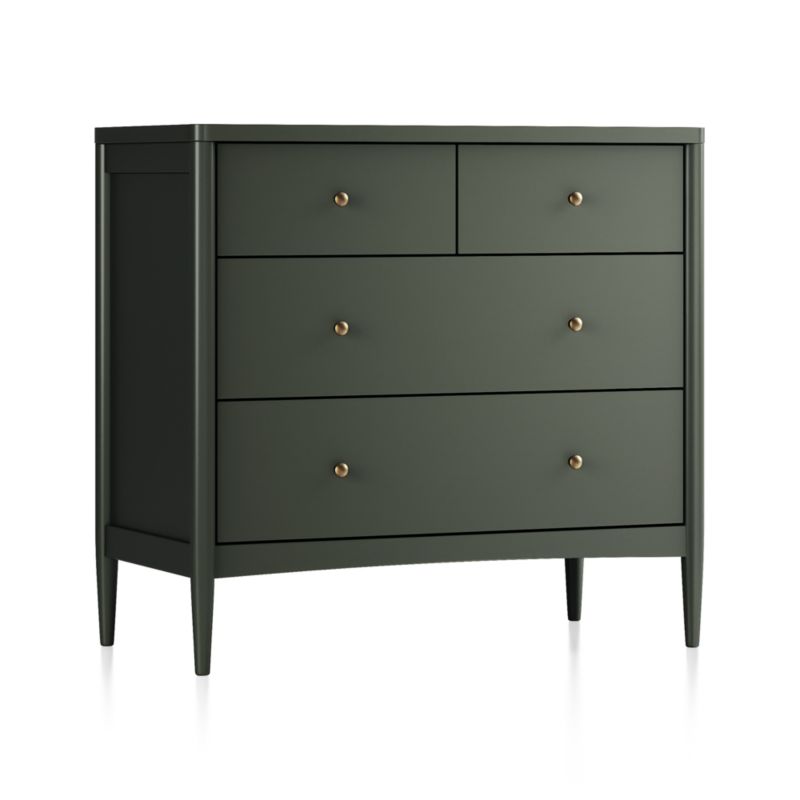 Hampshire Olive Green Wood 4-Drawer Kids Dresser - image 10 of 16