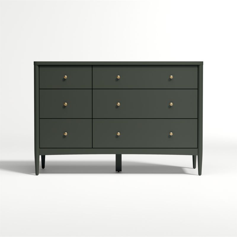 Hampshire Olive Green 6-Drawer Kids Dresser - image 10 of 16