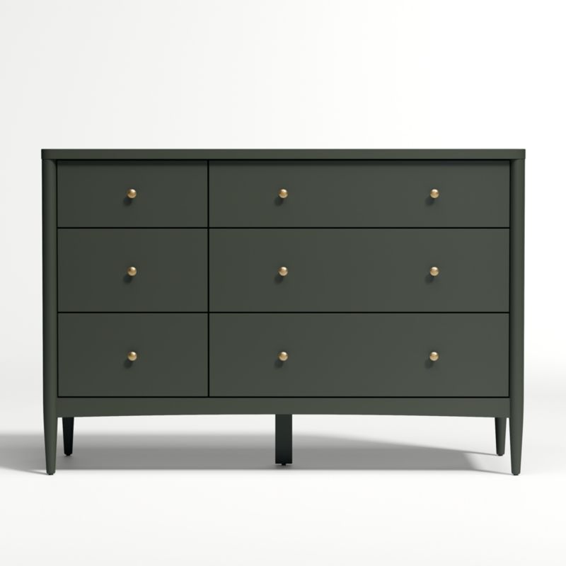 Crate&Barrel Kids Jewel Wide Dark Green Dresser