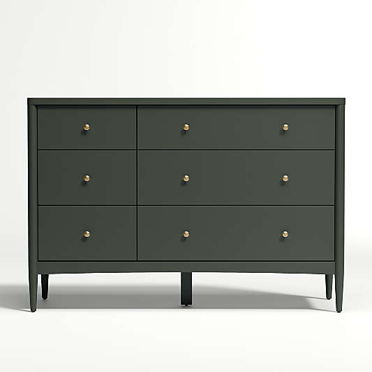 Hampshire Olive Green 6-Drawer Kids Dresser