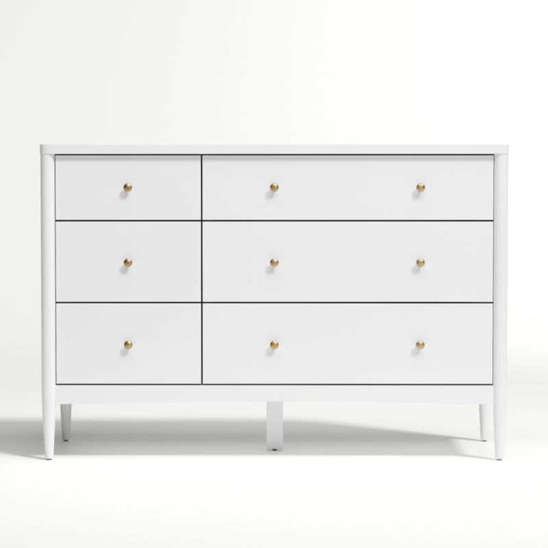 Hampshire White Wood 6-Drawer Kids Dresser - image 0 of 13