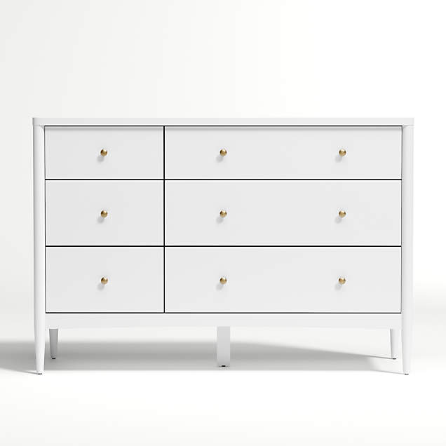 Hilde White Wood Dresser + Reviews Crate & Barrel