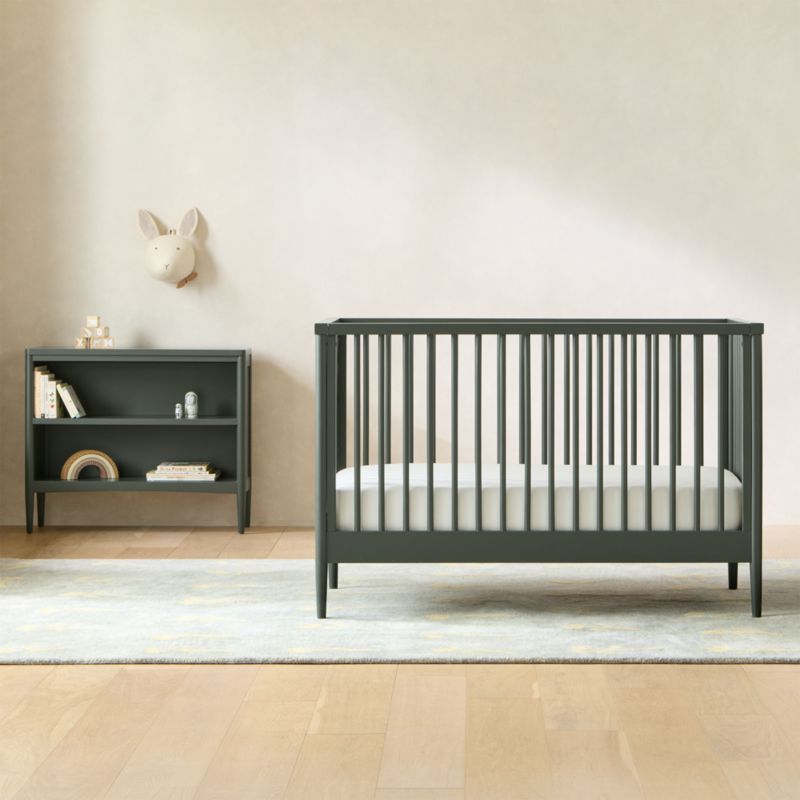 Classic Laurel Green Wood Convertible Crib - image 5 of 12