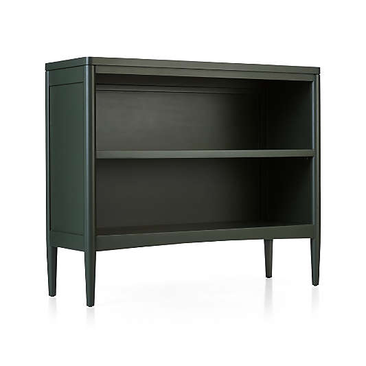 Hampshire Small Olive Green Wood 2-Shelf Bookcase