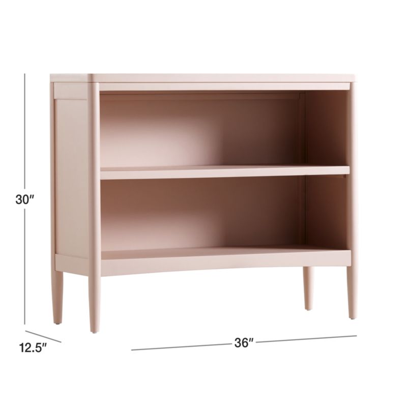 Hampshire Small Blush Wood 2-Shelf Bookcase