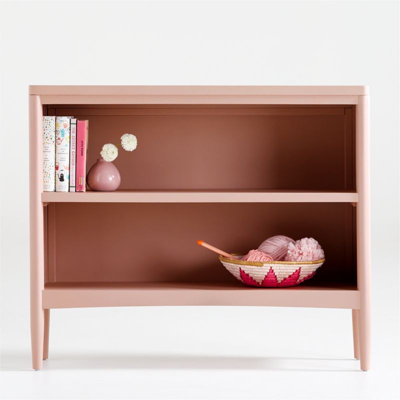 Hampshire Small Blush Wood 2-Shelf Bookcase