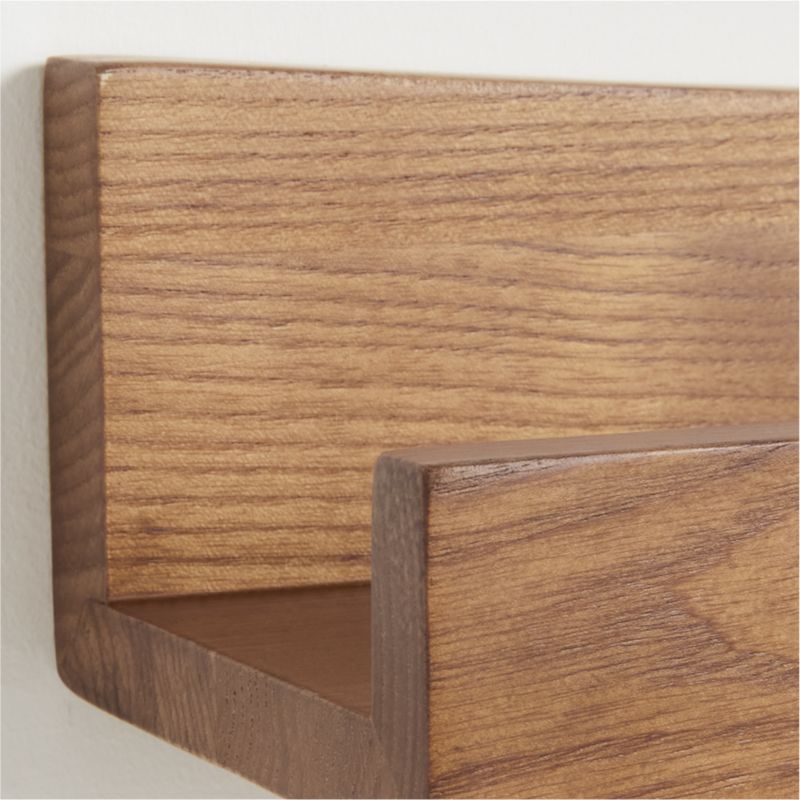 Hampshire Natural Brown Wood Kids Book Ledge Shelf - image 7 of 8