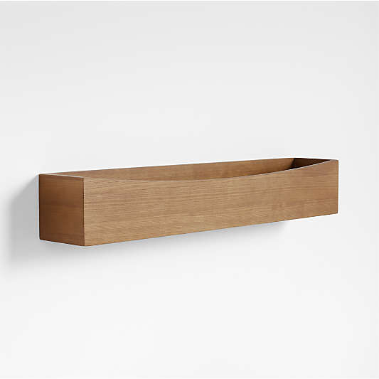 Hampshire Natural Brown Wood Kids Wall Shelf