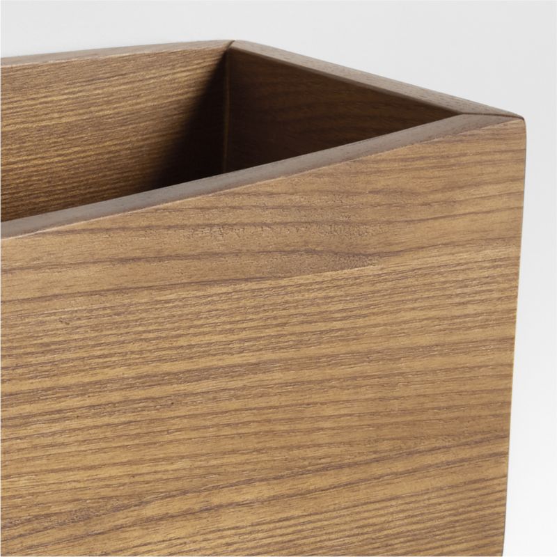 Hampshire Natural Brown Wood Kids Storage Bin Wall Shelf