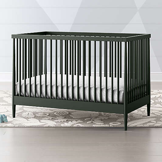 Hampshire Olive Green Baby Crib
