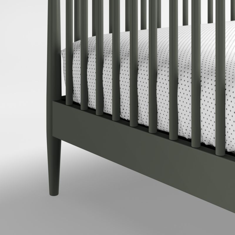 Hampshire Olive Green Wood Convertible Baby Crib