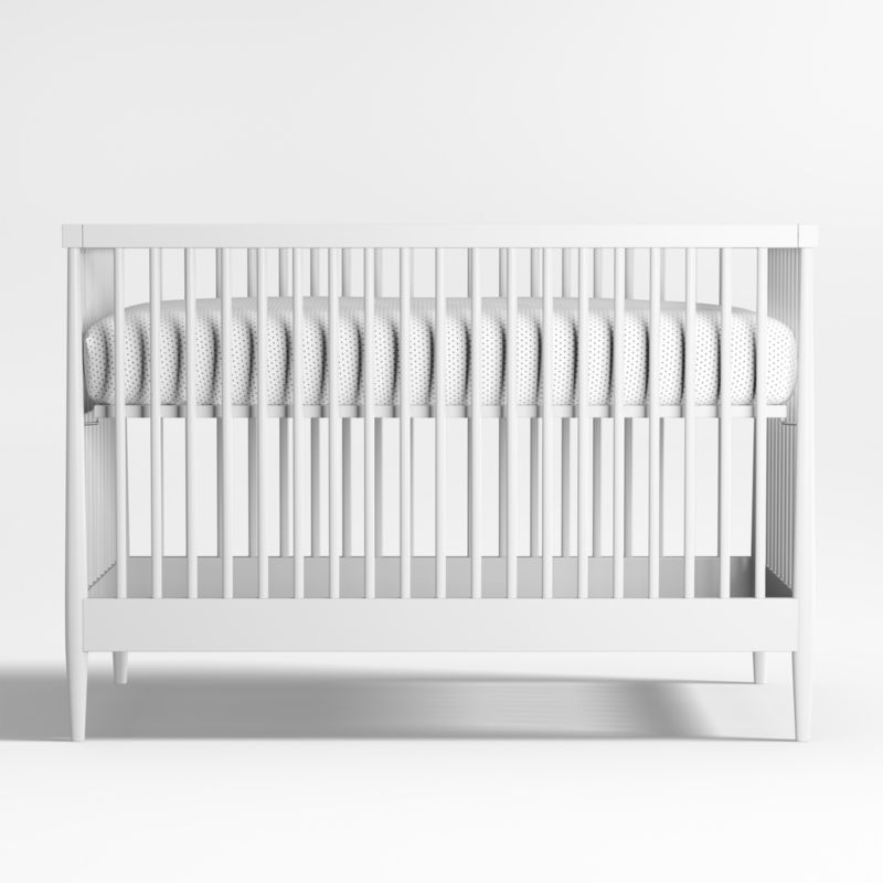 Hampshire White Wood Convertible Baby Crib