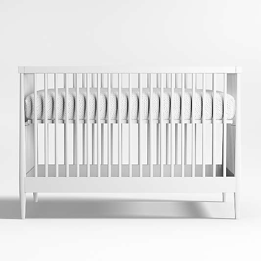 Hampshire White Wood Convertible Baby Crib