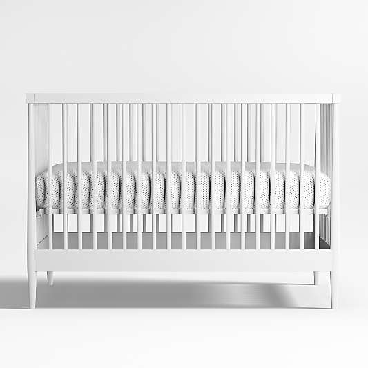 Hampshire White Wood Convertible Baby Crib