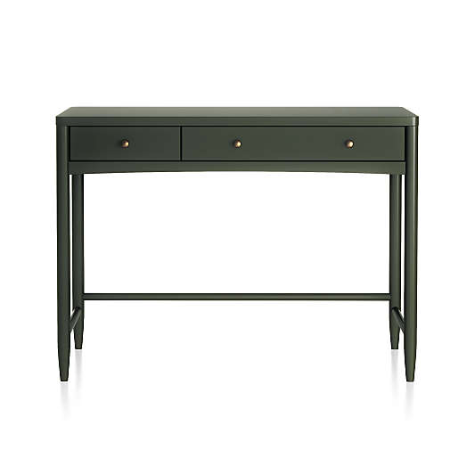 Hampshire Olive Green Wood 2-Drawer Kids Desk