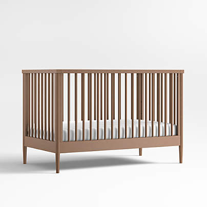 Hampshire Natural Brown Wood Convertible Baby Crib