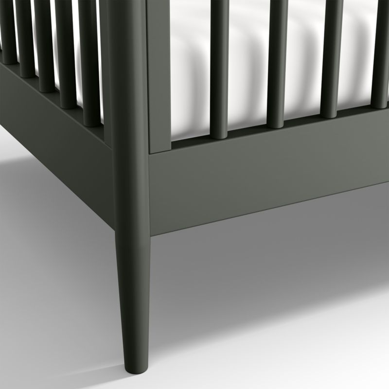 Hampshire Olive Green Wood Convertible Baby Crib - image 7 of 8