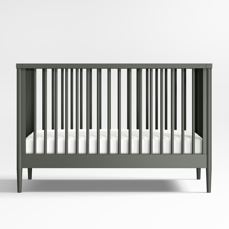 Hampshire Olive Green Wood Convertible Baby Crib - image 6 of 8