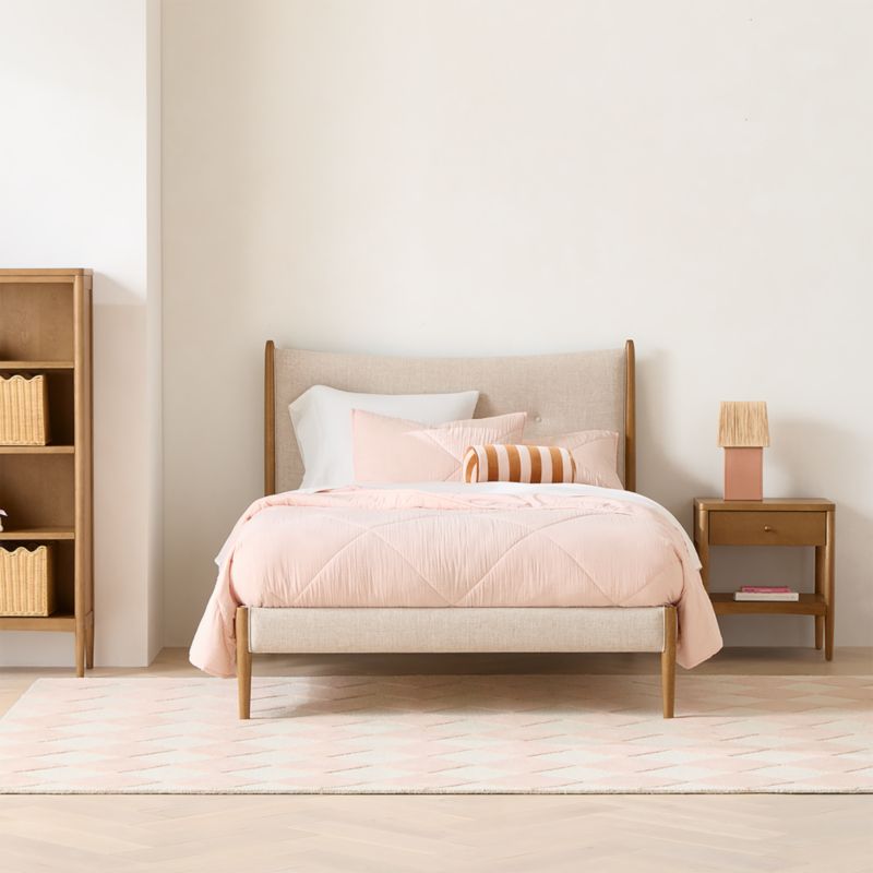 Hampshire 20" Natural Brown Wood Kids Nightstand with Drawer - image 3 of 11