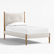 Mira Cerused Natural Oak Kids Twin Bed