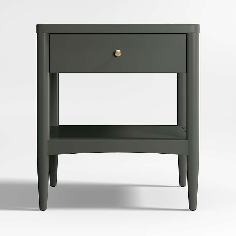 Hampshire Olive Green Wood Kids Nightstand with Drawer + Reviews