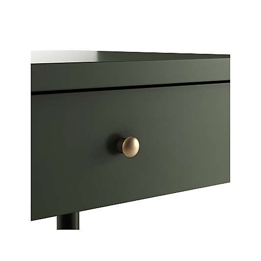 Hampshire Olive Green Wood Kids Nightstand with Drawer