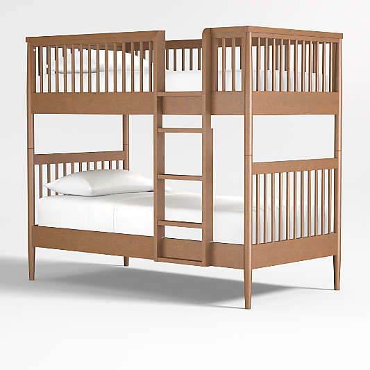 Hampshire Natural Brown Wood Kids Twin Bunk Bed