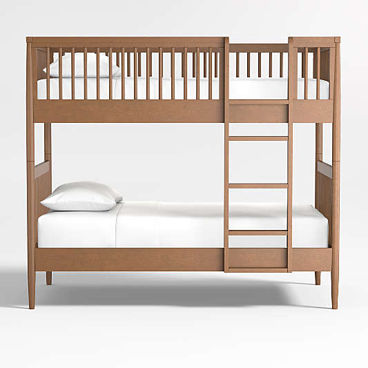 Hampshire Natural Brown Wood Kids Twin Bunk Bed