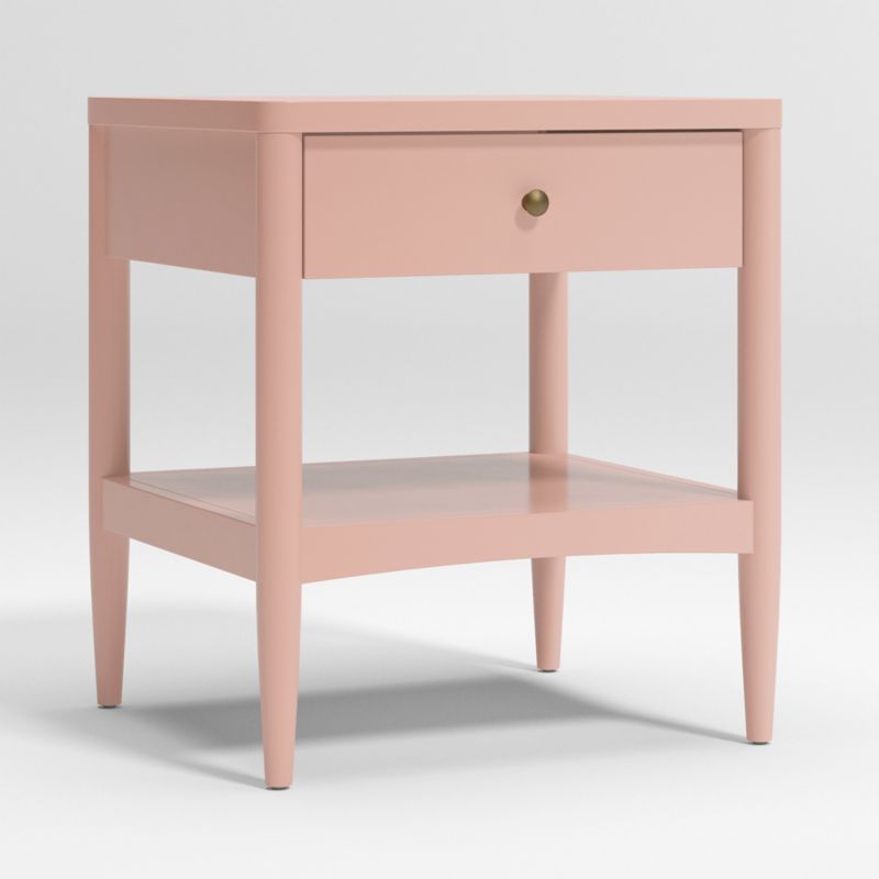 Hampshire Blush Wood Nightstand with Drawer