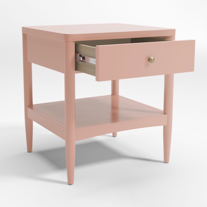 Hampshire Blush Wood Nightstand with Drawer