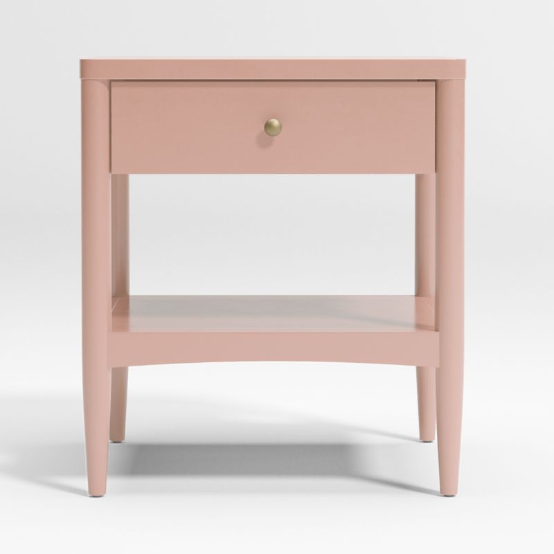 Hampshire Blush Wood Nightstand with Drawer