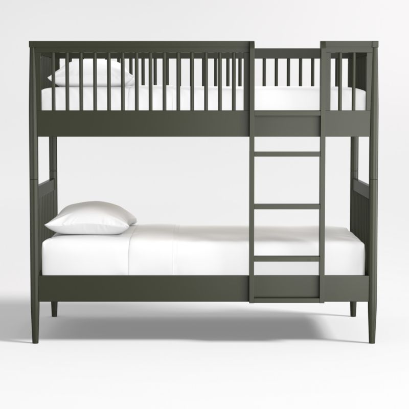 Hampshire Olive Green Wood Kids Twin Bunk Bed - image 3 of 5