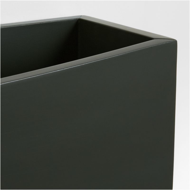 Hampshire Olive Green Wood Kids Storage Bin Wall Shelf