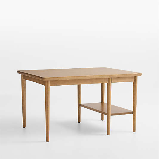 Hampshire Natural Brown Wood Kids Play Table with Storage