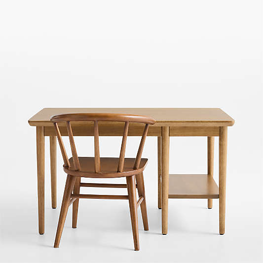 Hampshire Natural Brown Wood Kids Play Table with Storage