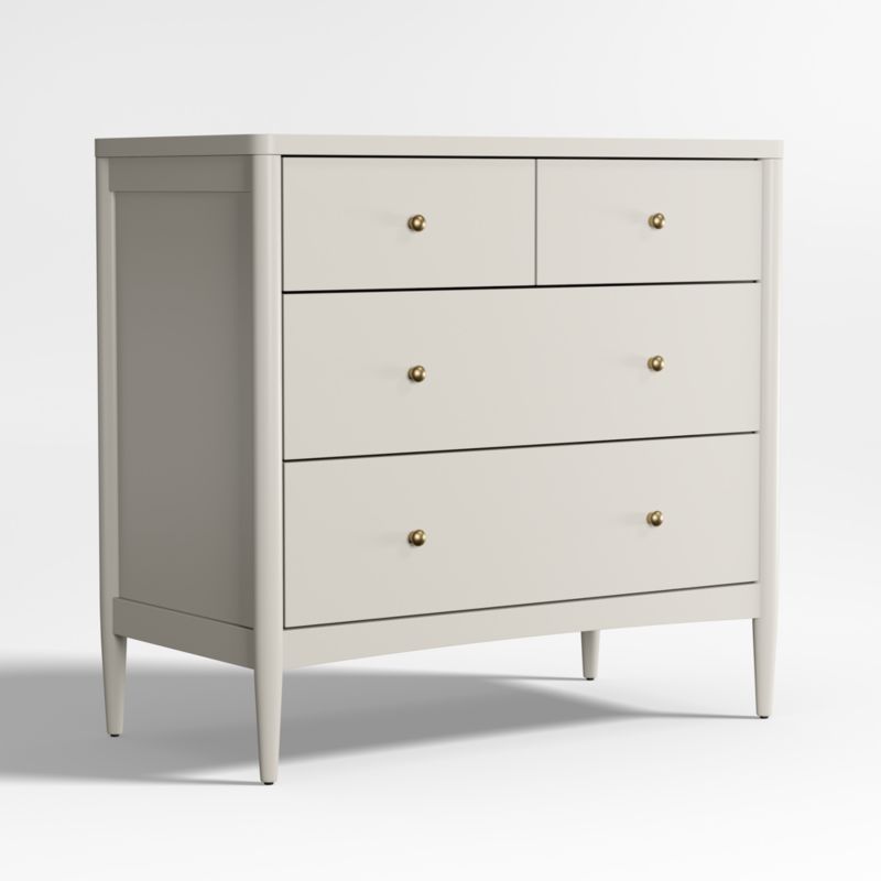 Hampshire Cozy Grey Wood 4-Drawer Kids Dresser + Reviews | Crate & Kids