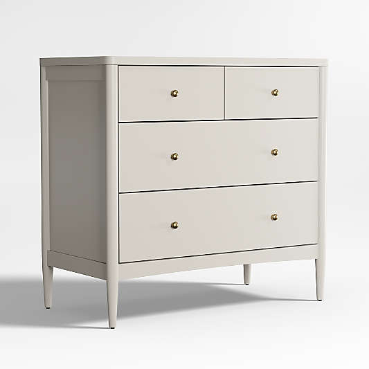 Hampshire Cozy Grey Wood 4-Drawer Kids Dresser