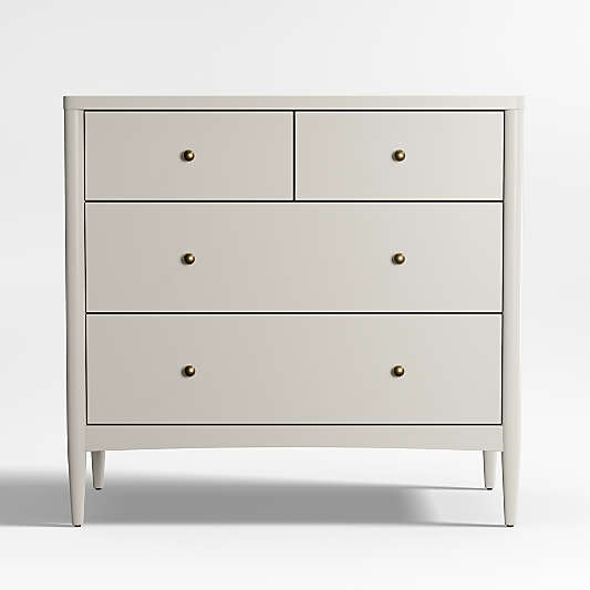 Hampshire Cozy Grey Wood 4-Drawer Kids Dresser