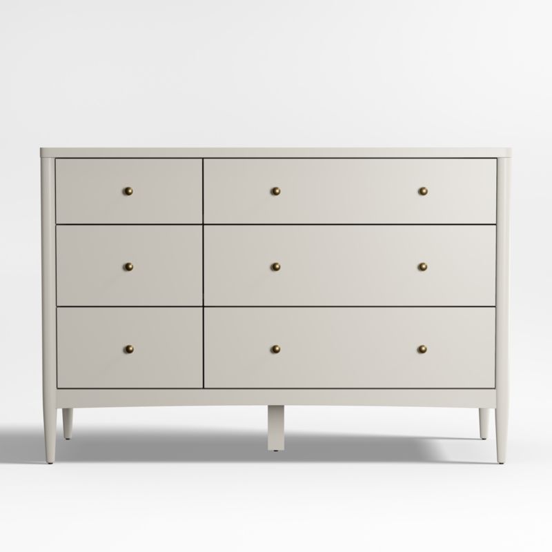 Hampshire Cozy Grey Wood 6-Drawer Kids Dresser - image 0 of 8