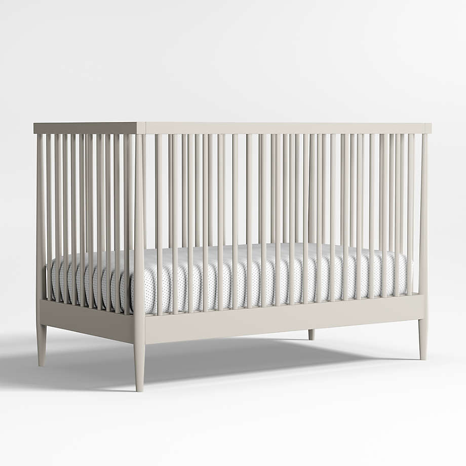 Hampshire Cozy Grey Wood Baby Crib
